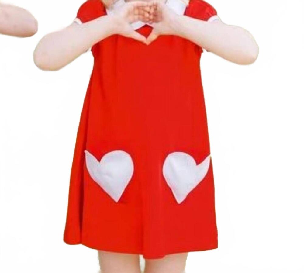 NEW THE PROPER PEONY a-line dress with heart pockets in red